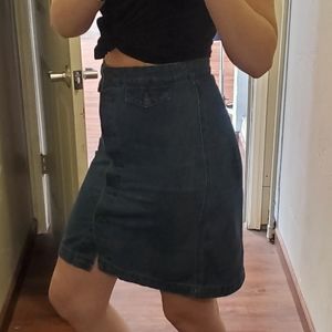 Old Navy button down jean skirt.